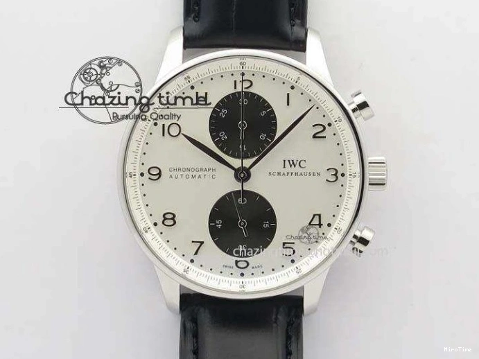 MIROTIME 0328 Portuguese Real PR Real Annual Calendar IW5035 YLF 1:1 Best Edition Black Dial On Leather Strap A Soft 7240